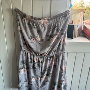 Floral Strapless Romper